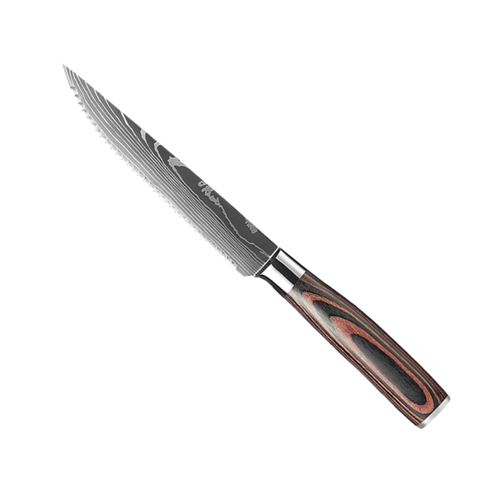 Set steakmessen van roestvrij staal met hoog koolstofgehalte