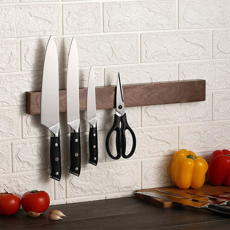 Magnetisch houten messenrek - Wandgemonteerde messenhouder