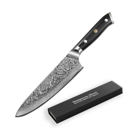 Professioneel 8" handgemaakt Damascus-koksmes